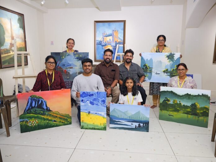 Athma Art Gallery Hosted Exclusive Acrylic Painting Workshop Led by Renowned Artist Kalesh KalaKOZHIKODE9
